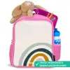Ruwe regenboog aqua Kinderrugzak - Roze middel -inhoud_NL