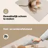 Bloem - Beige - Crème Inductie beschemer met haakjes klein -ky-schoon-nl