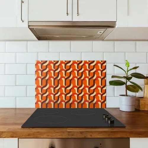 Retro - Modern - Kleurrijk keuken achterwand spatscherm klein 900 -sfeer2