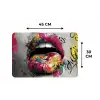 Lippen - Graffiti - Expressief Placemat vinyl groot -specs