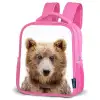 Bennie Beer Kinderrugzak - Roze middel -schuin