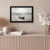 Roeiboot - Zee - Horizon fotolijst zwart zonder passe partout klein -sfeer5