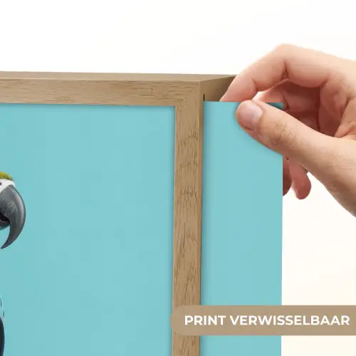 Papegaai - Koksmuts - Quote - Neon Light Box met batterij (Wandlamp) middel -USP_websiteprintNL