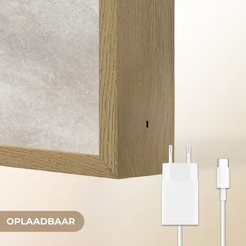 Beton - Grijs Light Box met batterij (Wandlamp) middel -USP_websiteoplaadbaarNL
