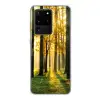 Bos - Zon - Bomen - gras - Landschap Telefoonhoesje Samsung Galaxy S20 Ultra klein -3d