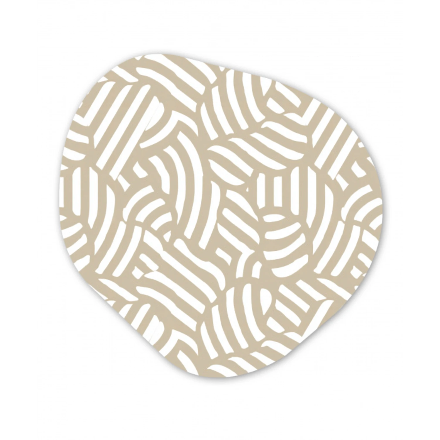 Abstract - Modern - Beige Wandcirkel Organisch Forex 3mm klein 629 -3d