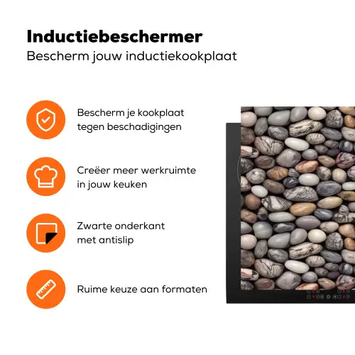 Marmer - Kleuren - Kiezels Inductie beschermer vinyl 3mm klein 276 -zzzzzzz-td-ups