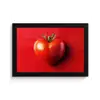 Tomaat - Rood - Hart fotolijst zwart zonder passe partout klein -3d