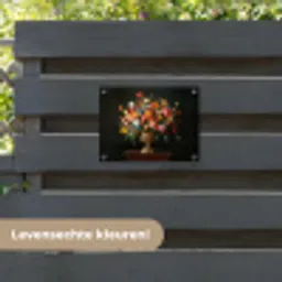 Goud - Bloemen - Kleuren - Vaas tuinposter los doek klein -sfeer3