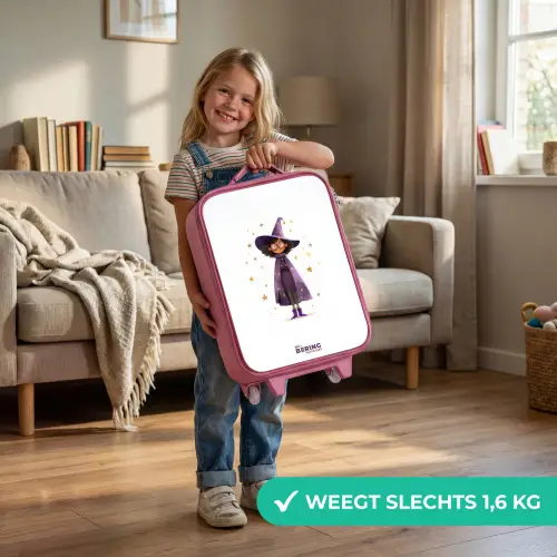 De paarse tovenaarsmantel Kinderkoffer - Roze klein -sfeer2_NL