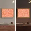 Strepen - Dynamisch - Oranje Light Box met batterij (Wandlamp) middel 907 -sfeer3