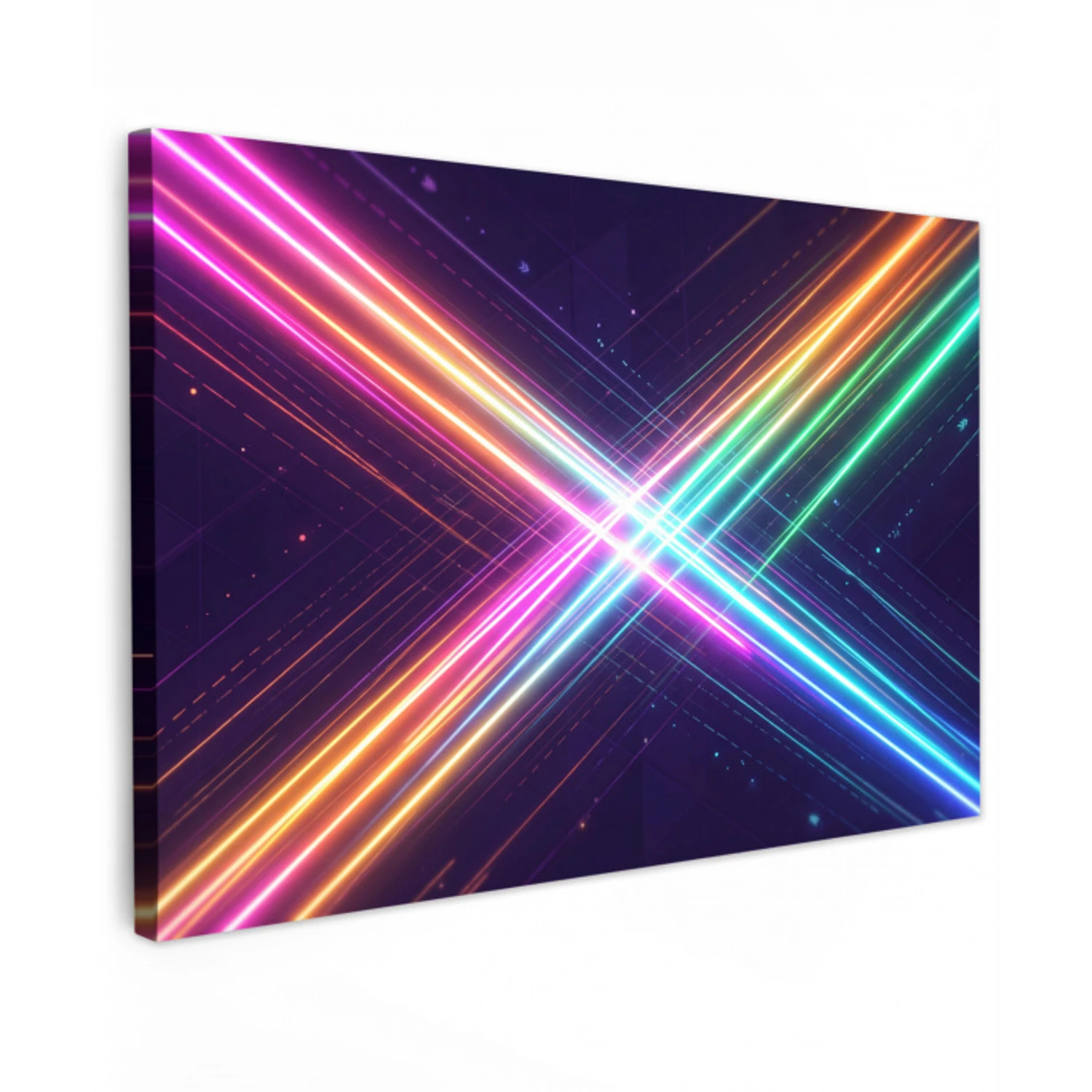 Kruisen - Lasterstralen - Neon canvas 2cm klein -z3d
