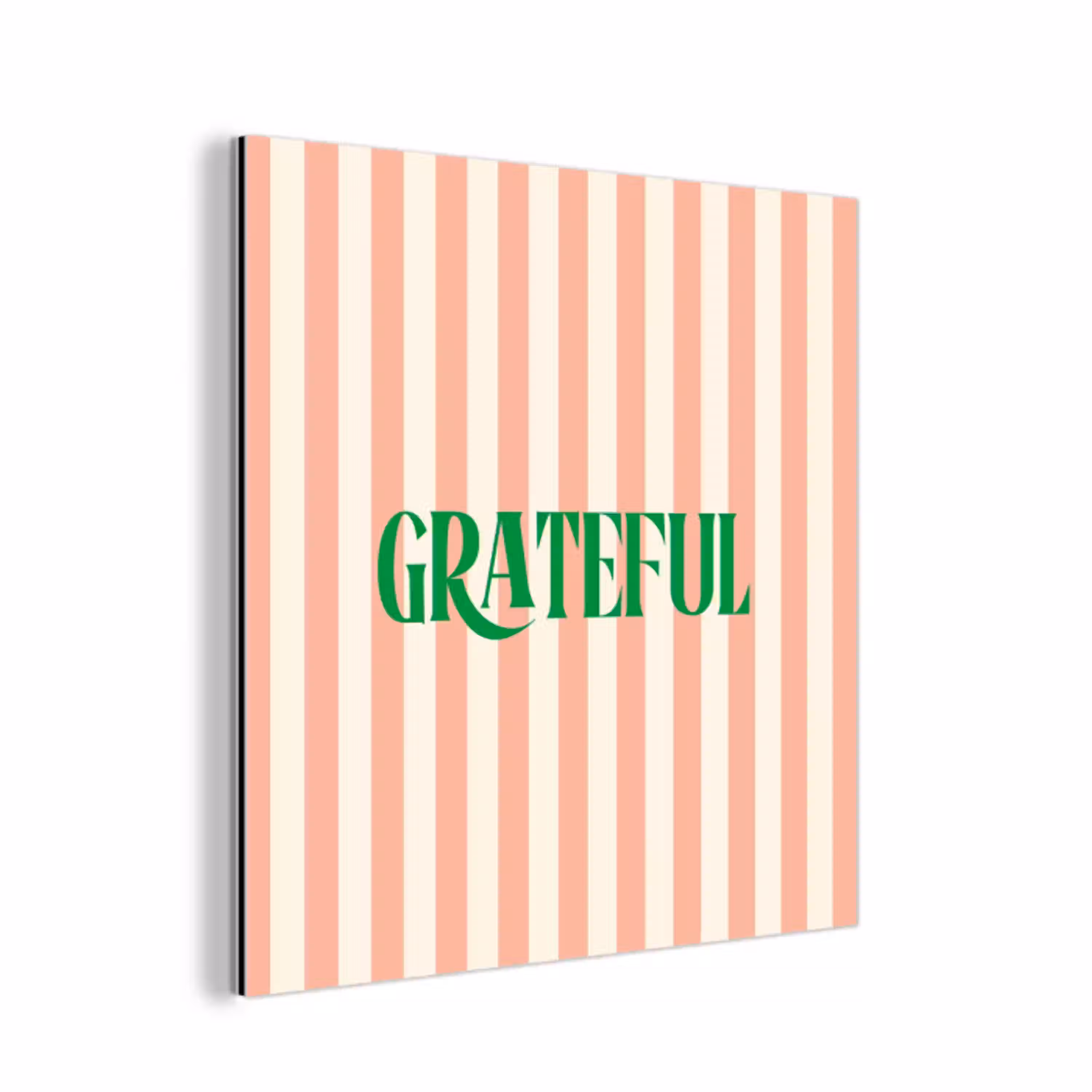 Zachtroze - Groen - Strepen - Grateful aluminium wit klein -3d