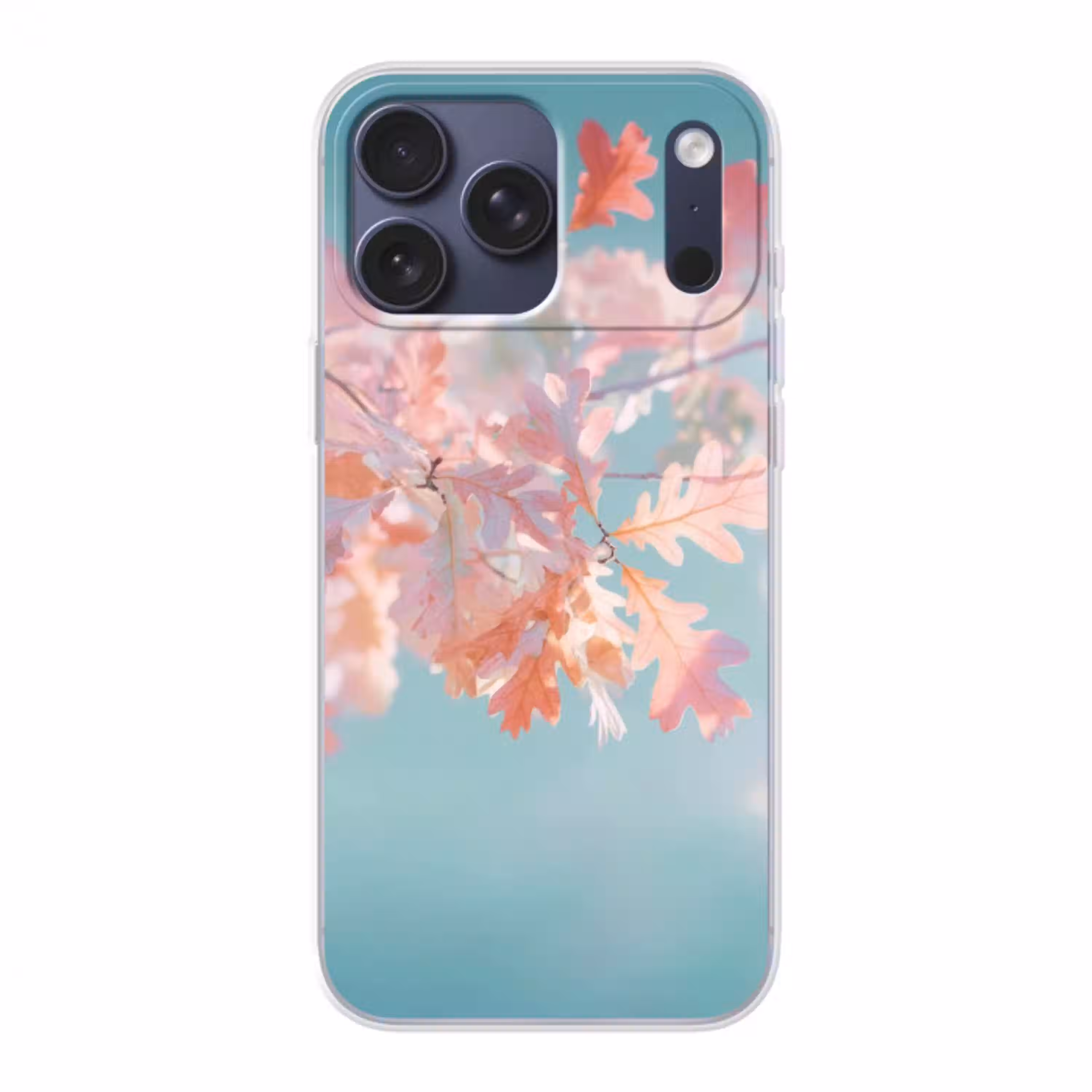 Eikenbladeren - Takken - Roze Telefoonhoesje iPhone 17 Pro Max klein -3d