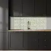 Krulornament - Tegel - Groen keuken achterwand 2 middel 871 -sfeer1