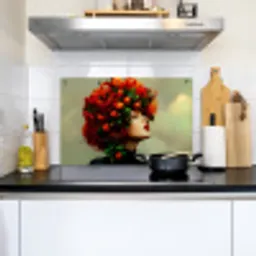 Vrouw - Appels - Rood - Bladeren Inductie beschemer met haakjes klein -sfeer2