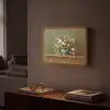 Vaas - Pastel - Kleuren - Bloemen Light Box met batterij (Wandlamp) middel -sfeer1