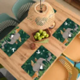Tropisch - Jungle -  Groen Placemat vinyl groot -zzsfeer5_Kitchenyeah-website