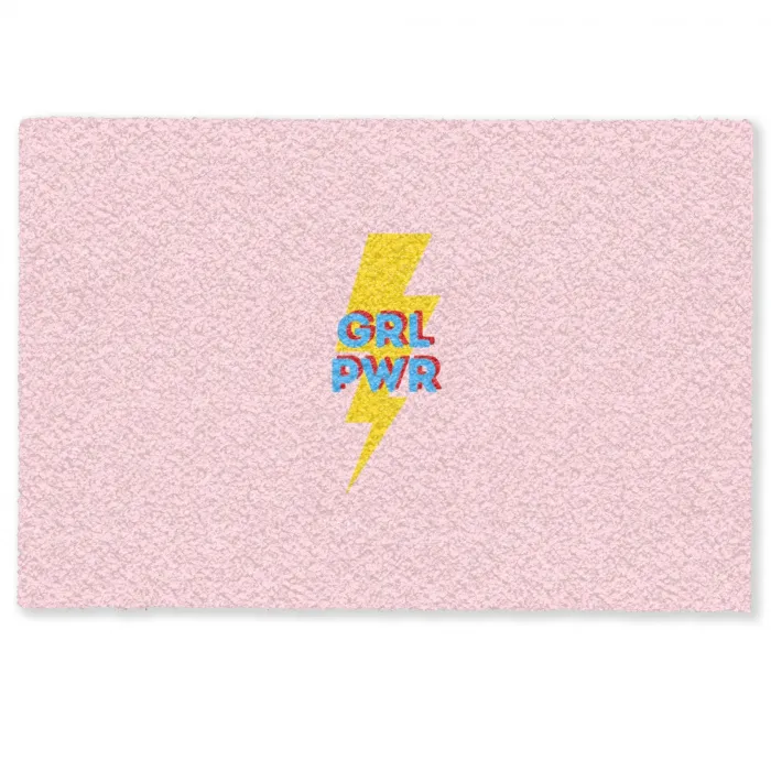 Grl pwr - Bliksem - Roze Deurmat klein -zkaufland3d