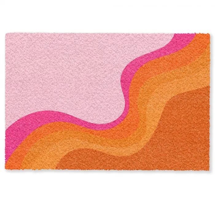 Retro - Waves - Kleurrijk Deurmat klein -zkaufland3d
