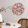 Cassette - Patroon - Roze Wandcirkel kunststof plaat 5mm dik klein 188 -sfeer4