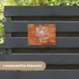 Bloem - Minimalistisch - Wit tuinposter los doek klein -sfeer3