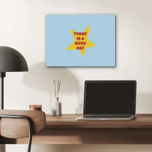 Ster - Today is a good day - Blauw PET vilt klein -sfeer5