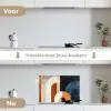 Abstract - Vormen - Donkerblauw keuken achterwand spatscherm klein -voor_na_NL