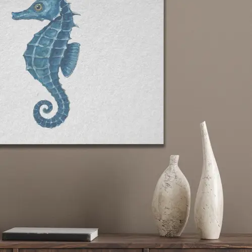 Zeepaardje - Staart - Blauw PET vilt klein -sfeer6_closeup