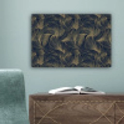 Abstract - Lijnen - Blauw - Goud canvas 2cm klein 34 -sfeer4