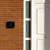 Zwart met stippen - Klassiek Naambord Rechthoek middel -sfeer3-rechthoek-S