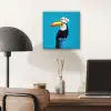 Tucan - Sokkel - Vogel - Koksmuts aluminium wit klein -sfeer5