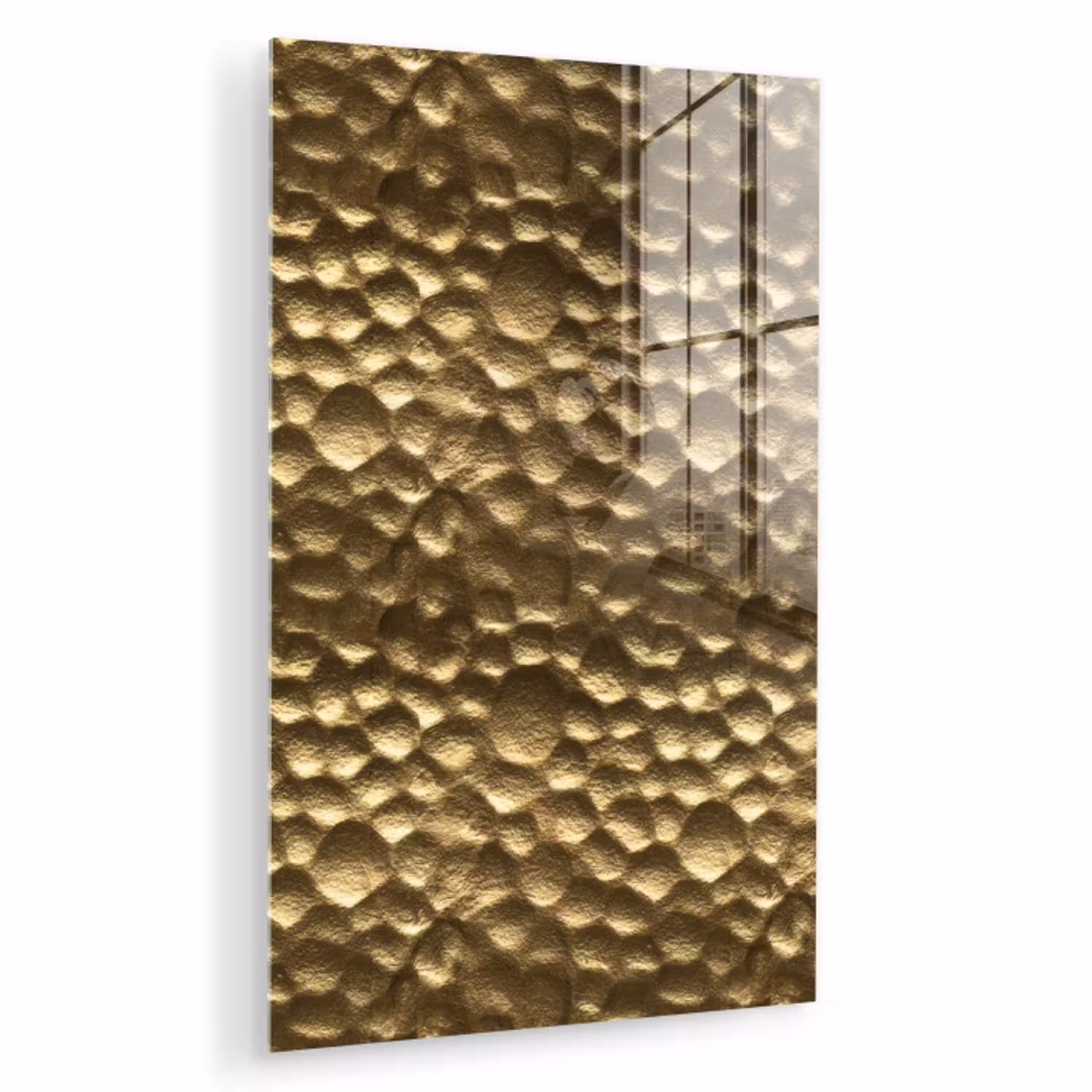 Gehamerd - Reliëf - Textuur - Bronsgoud plexiglas 5mm klein 9 -zzzproduct_nieuw