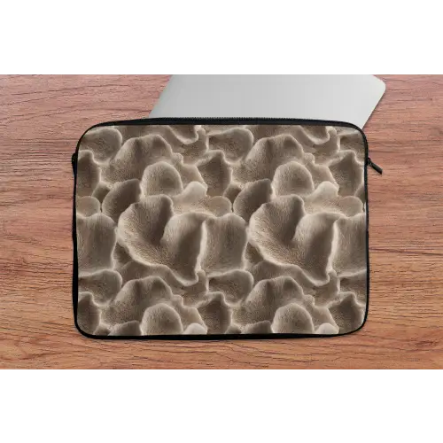 Waaiervorm - Beige - Vezel textuur laptophoes neopreen klein 279 -tafel