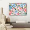 Blauw - Roze - Bloemen canvas 2cm klein -sfeer6