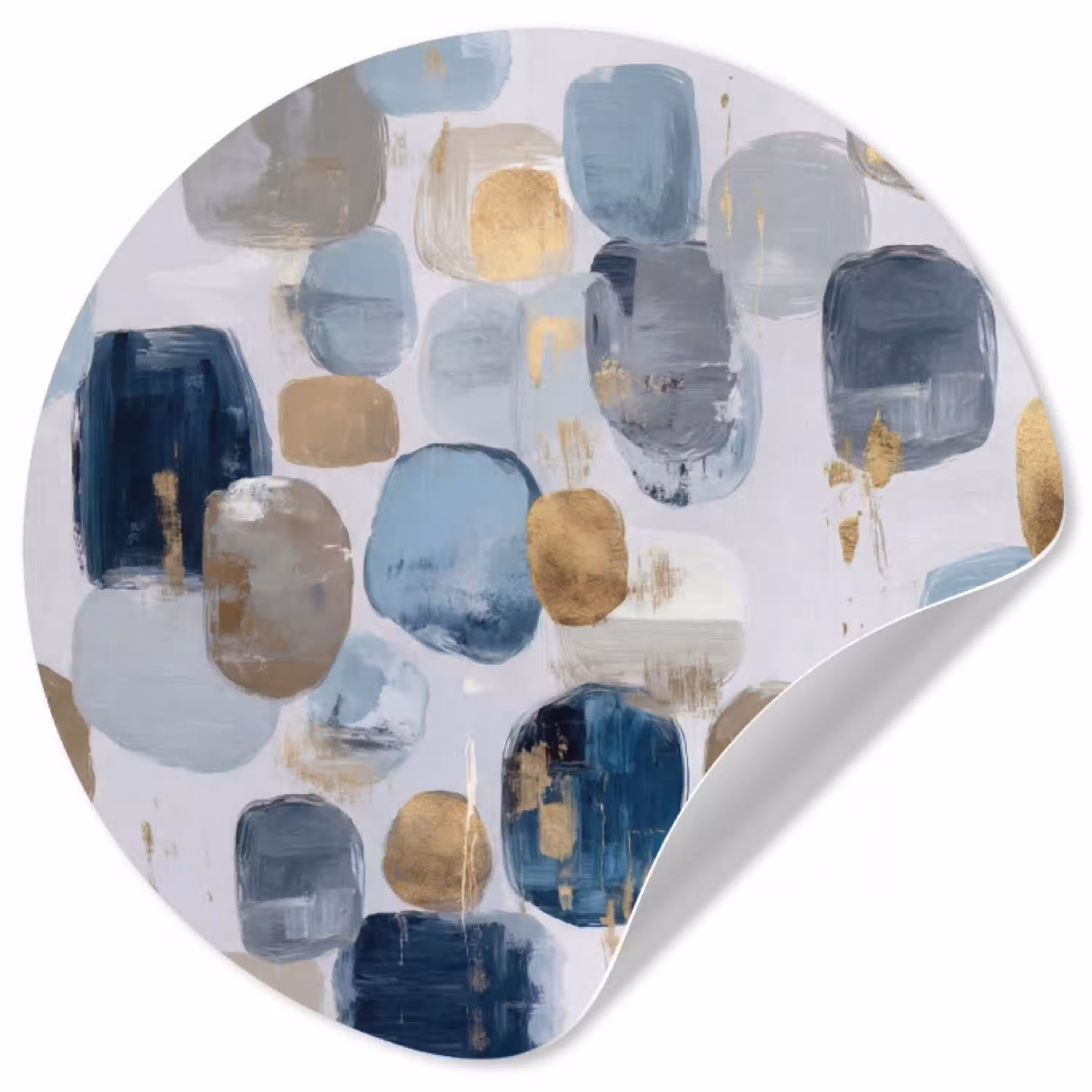 Abstract - Goud - Vormen Wandcirkel behangsticker klein -3d