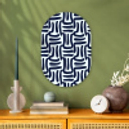 Abstract - Modern - Blauw Wandcirkel Ovaal Forex klein 630 -sfeer2