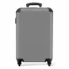 Lijnhartjes op beige NBS - Handbagage koffer - Kinderen Unisex middel -productfoto_recht