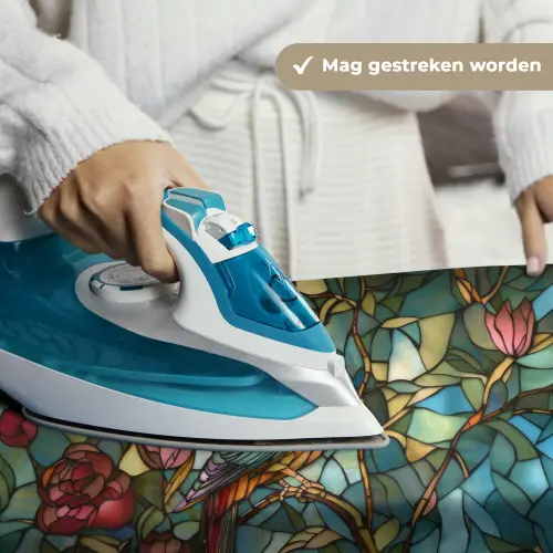 Vogel - Tak - Rozen - Mozaïek Wandkleed katoen klein -sfeer9