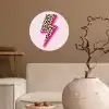 Stippen - Roze - Bliksem Wandcirkel behangsticker klein -sfeer1