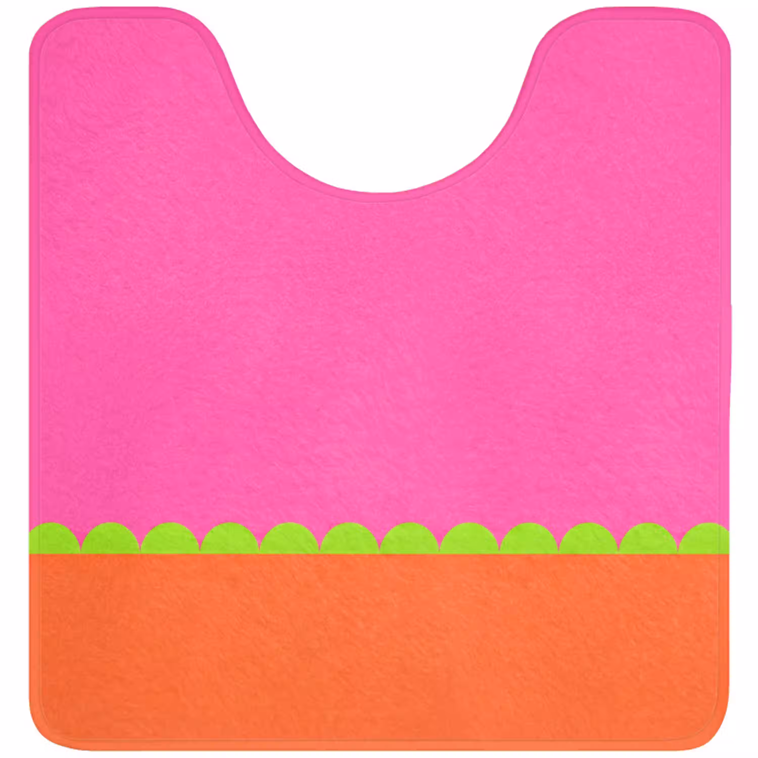 Abstract - Geometrisch - Kleurblokken - Roze - Oranje WCmat U-uitsnede middel -3d