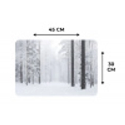 Bos - Sneeuw - Pad - Winter - Stilte Placemat vinyl groot -specs