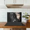 Vrouw - Bladgoud - Zwart - Huid - Luxe keuken achterwand spatscherm klein -sfeer2
