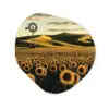 Zonnebloem - Veld - Windmolen Wandcirkel Organisch Plexiglas middel -3d