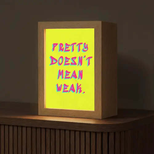 Quote - Minimalistisch - Kleurrijk Light Box met kabel (Tafellamp) klein -z3d_website