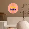 Verticaal - Strepen - Oranje - Ciao bella Wandcirkel behangsticker klein -sfeer1