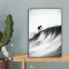 Surfer - Golf - Vervaagd - Zwart canvas 2cm klein -sfeer4