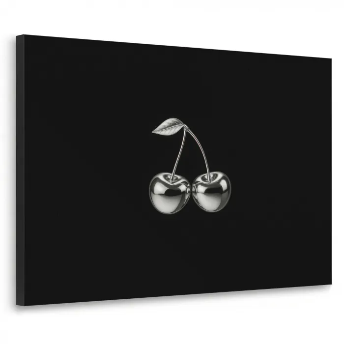 Kers - Luxueus - Metallic Textielframe zwart klein -3d