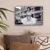 Retro - Vrouw - Zwart - Wit canvas 2cm klein -sfeer1