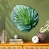 Blad - Plant - Groen - Textuur Wandcirkel Organisch Plexiglas middel -sfeer2